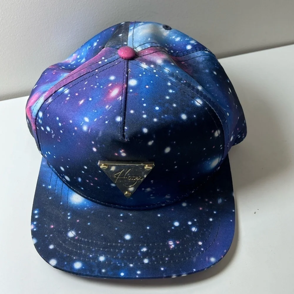 Hater SnapBack Co. Galaxy Front Logo Emblem Y2K Planet Graffiti SnapBack Hat
